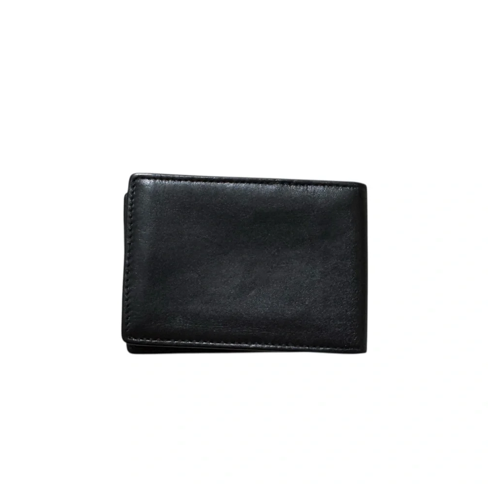 Cross Black Leather Card Holder Wallet with Silver Accent